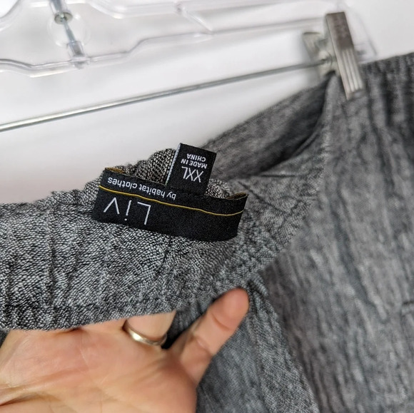 NEW Liv By Habitat Clothes 2X Wide Lantern Pant Linen Crinkled Lagenlook Boho - Picture 7 of 9